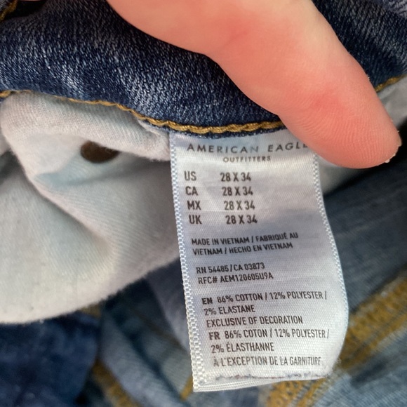 2 pair American eagle flex pants: jeans and khakis 28x34 - Picture 3 of 6